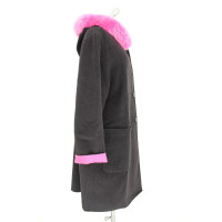 Escada Reversible coat with fur trim