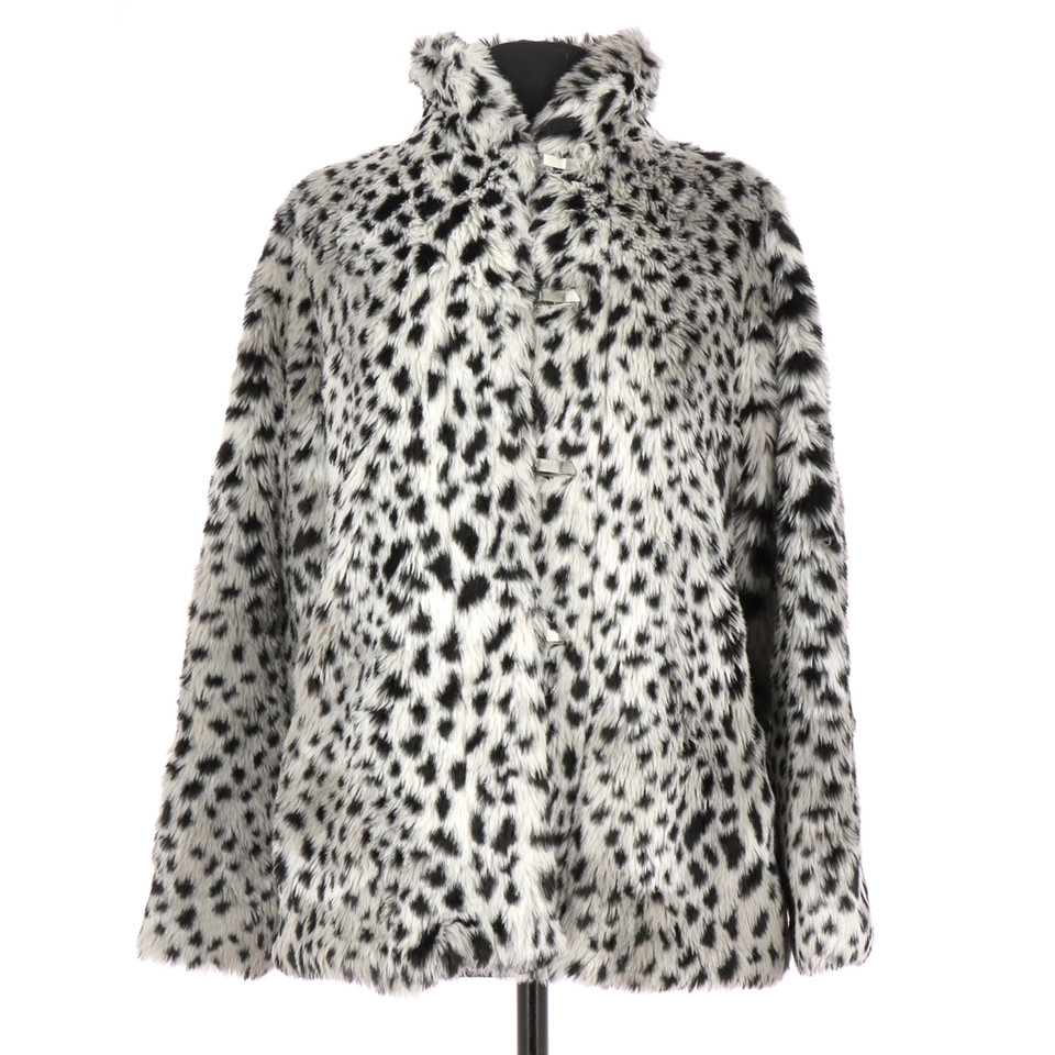 Agnès B. Faux fur jacket with pattern