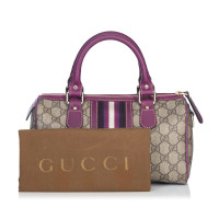 Gucci Boston Bag aus Canvas in Beige