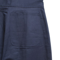 Miu Miu Pantalon en coton bleu foncé