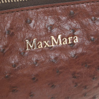 Max Mara Wallet in struisvogelleer