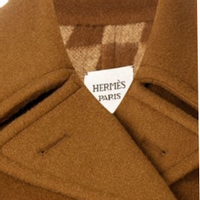 Hermès Zweireihiger Mantel in Camel