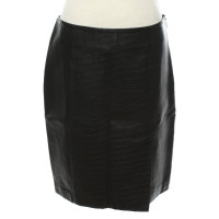 Reiss Skirt Leather in Black