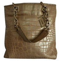 Versace Tote Bag mit Krokodil-Prägung