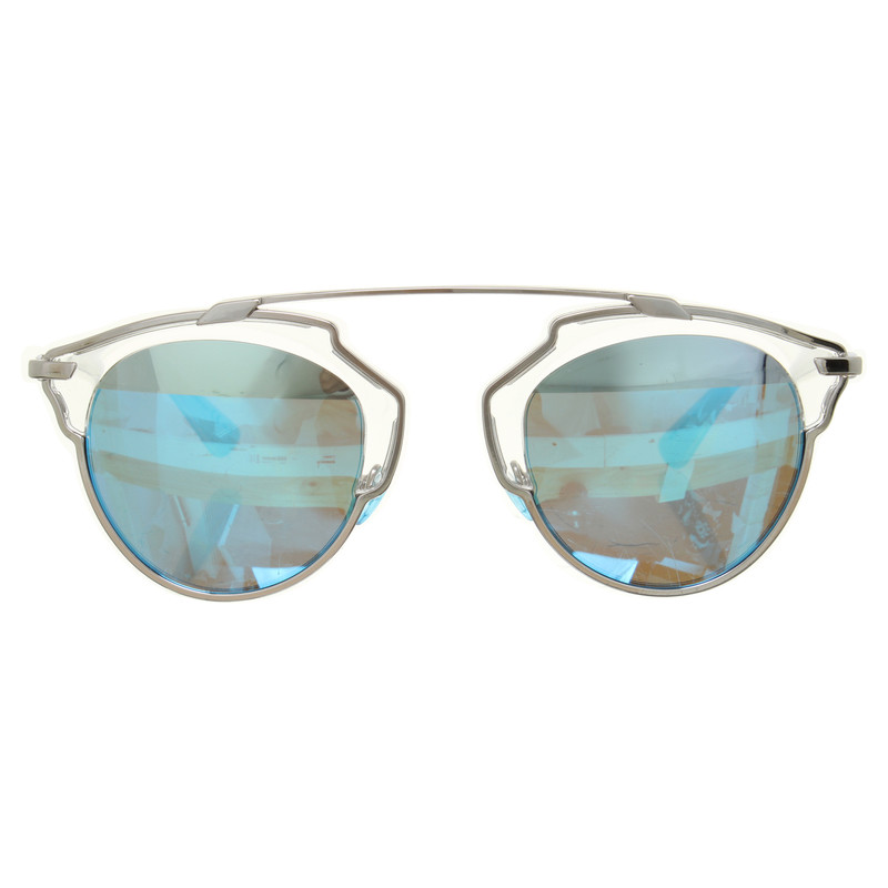 Christian Dior Sonnenbrille "So Real" in Blau-Grau