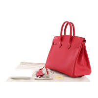 Hermès Birkin Bag 25 Leer in Rood