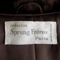 Sprung Frères Paris Manteau de fourrure brun