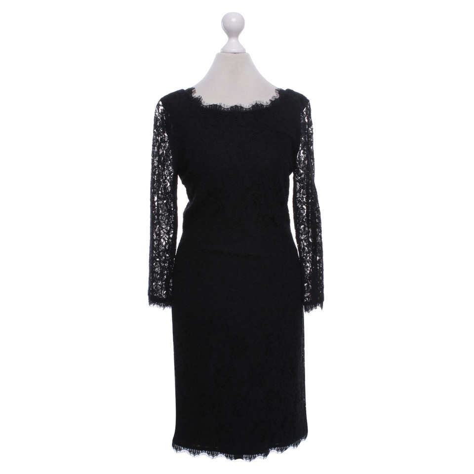 Diane Von Furstenberg robe de dentelle en noir