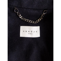 Sandro Wool coat with shearling collar