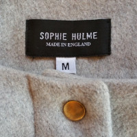 Sophie Hulme Wollen jas met leren details