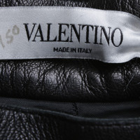 Valentino Garavani Pantalon en cuir en noir