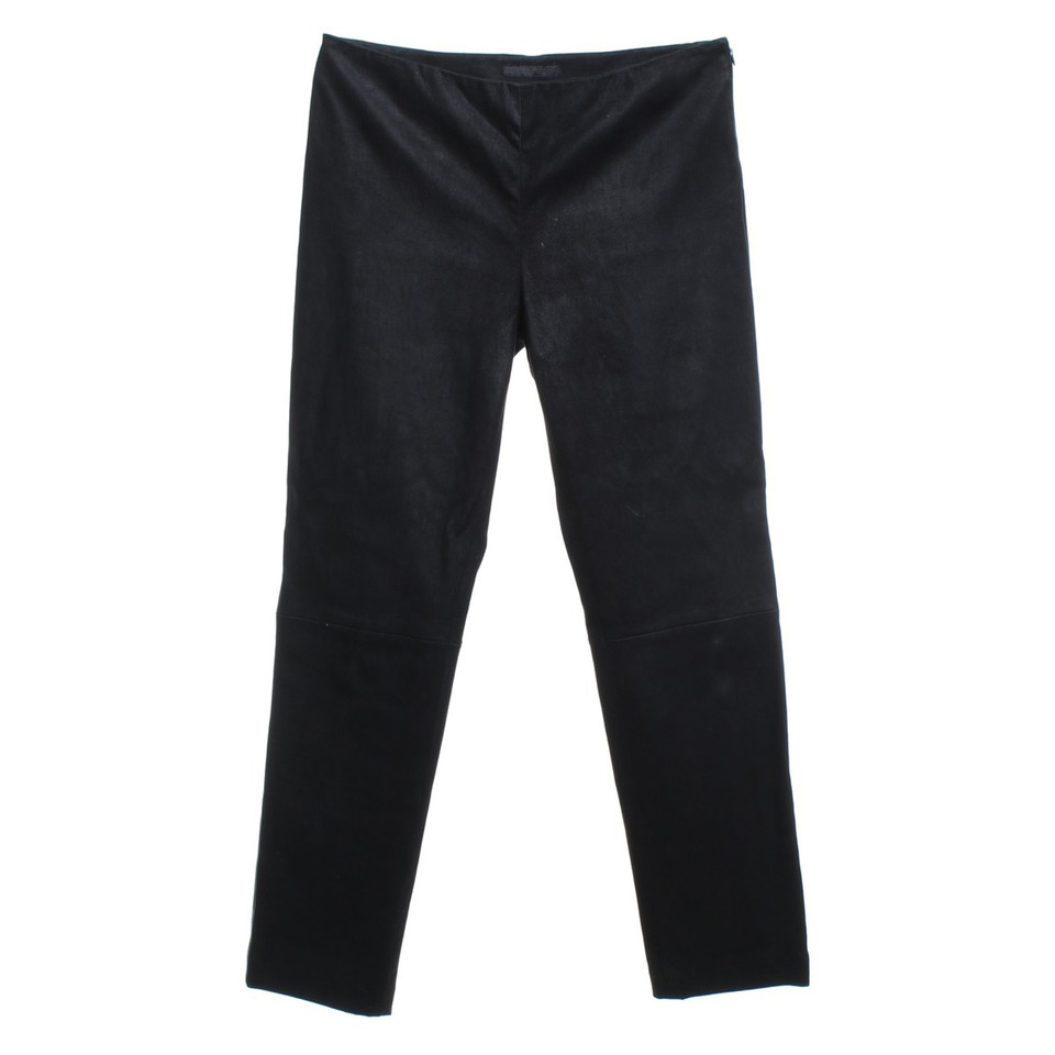 The Row Suede pants in black