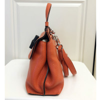 Gucci Bamboo Daily Top Handle Bag Leather in Orange