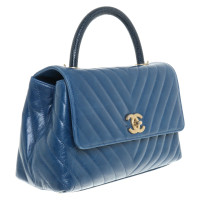 Chanel Coco aus Leder in Blau