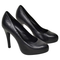 Ash Pumps/Peeptoes Leer in Zwart