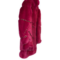 H&M (Designers Collection For H&M) Jacke/Mantel aus Pelz in Rot