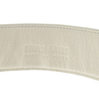 Miu Miu Leather belt in cream white