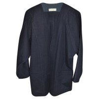 Gianni Versace Jacke/Mantel aus Wolle in Blau