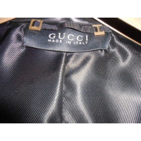Gucci Veste en cuir noir