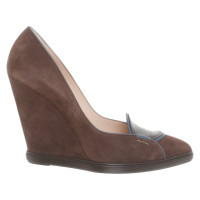 Bally Wedges Suede in Brown
