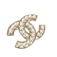 Chanel Spilla logo con perle
