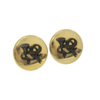 Hermès Gold colored ear clips