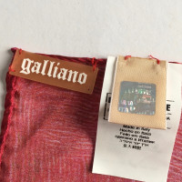 John Galliano Foulard en soie avec imprimé