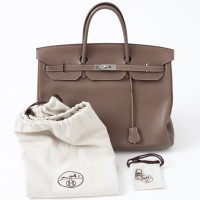 Hermès Birkin Bag 40 Leather in Taupe