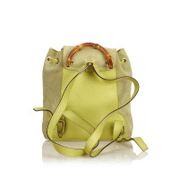 Gucci Bamboo Backpack aus Wildleder in Grün