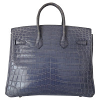 Hermès Birkin Bag 25 Leer in Blauw