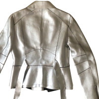 Dsquared2 Jacke/Mantel aus Leder in Silbern