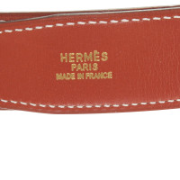 Hermès Wendegürtelband in Rot/Grün