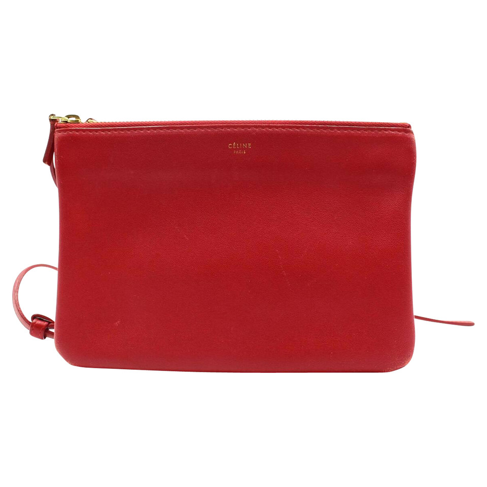 Céline Trio Bag Leather in Red