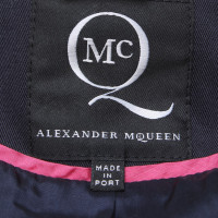 Mc Q Alexander Mc Queen Short jacket in dark blue / pink
