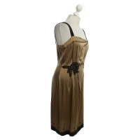 Alberta Ferretti Khaki colored silk dress
