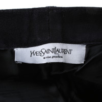 Yves Saint Laurent Suède broek in zwart