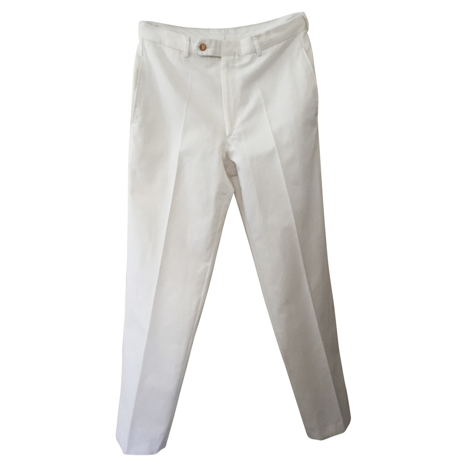 Etro Paio di Pantaloni in Cotone in Bianco