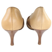 Prada Pumps/Peeptoes Leather in Beige