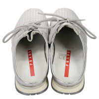 Prada Trainers Leather in Silvery