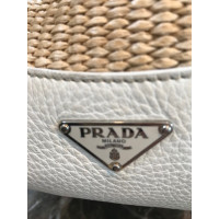 Prada Tote White Raffia &amp; Leather bag