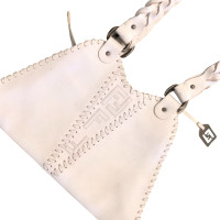 Fendi Peekaboo Handtasche aus weißem Leder