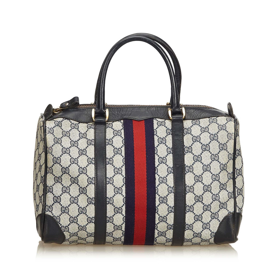 Gucci Boston Bag aus Canvas in Blau