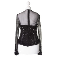 Ella Singh Black silk corset