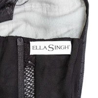 Ella Singh Zwart zijden corset