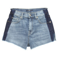 7 For All Mankind Shorts Cotton in Blue