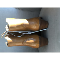 Closed Ankle boots Leather in Beige