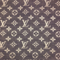 Louis Vuitton Monogram Scarf Blue Denim