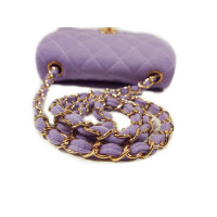 Chanel Classic Flap Bag New Mini Jersey in Violet