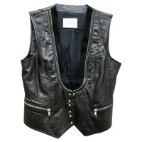 Balmain Leather sleeveless vest
