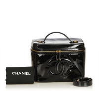 Chanel 2-way cosmetic bag made of patent leather